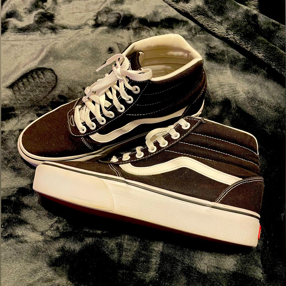 Vans Black and White High Tops